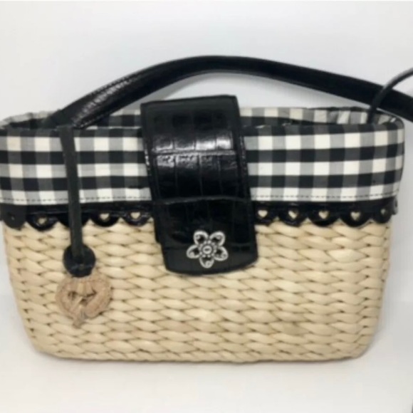 COPY - Brighton Wicker Straw Woven Handbag Box style Shoulder bag Rectangular C… - Picture 2 of 10
